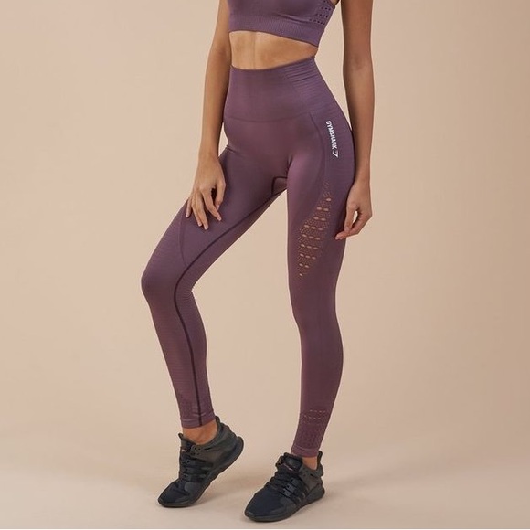 Gymshark Seamless Energy High Waisted Leggings - Purple Wash - Picture 2 of 3